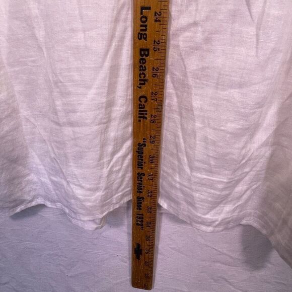 Tory Burch White Embroidered Sleeveless Linen Boho Mini Shift Dress Size Small - Picture 11 of 12